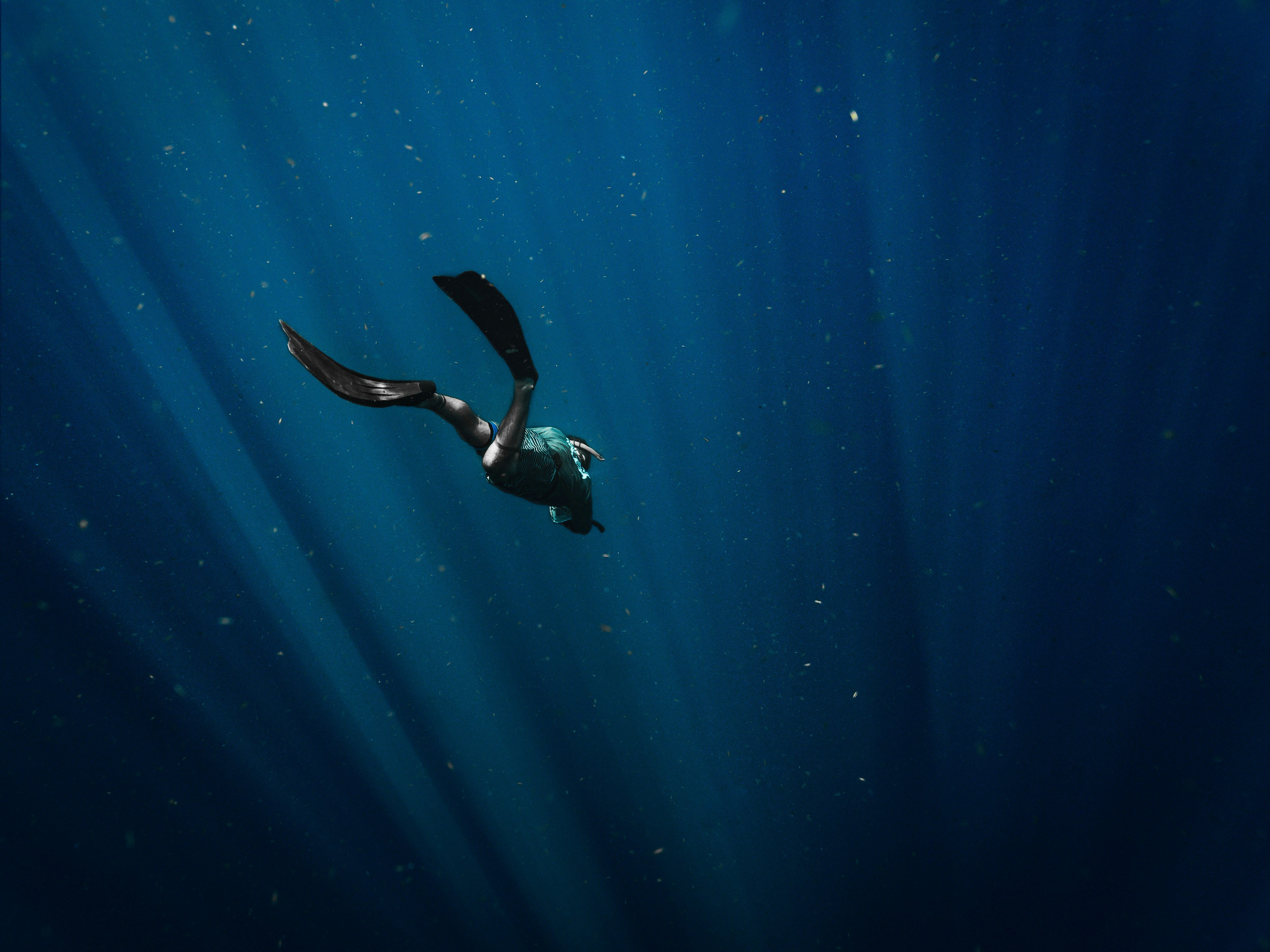Freediver in a cenote